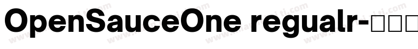 OpenSauceOne regualr字体转换